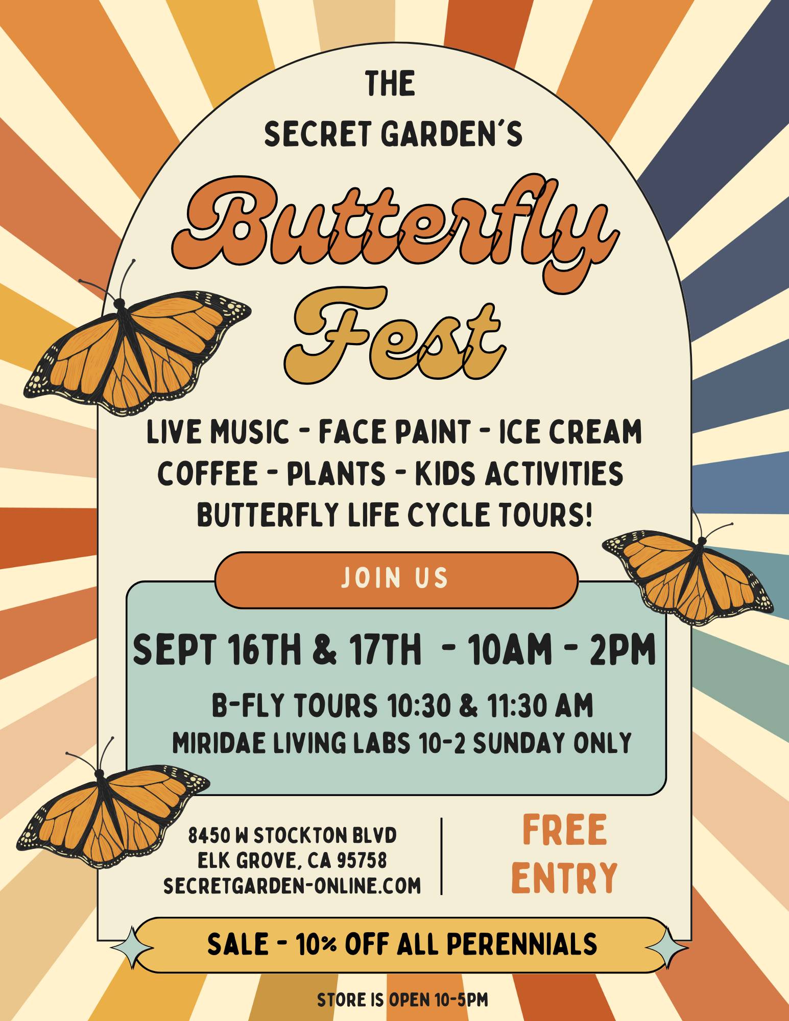 Secret Garden's Butterfly Fest Poster